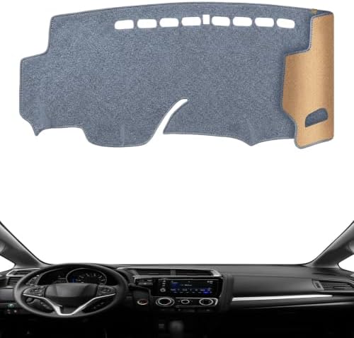 Dashboard Cover Dash Mat Fit for Ho-nda Fit 2020-2015 Car Dash Board Mat by KEYOOG