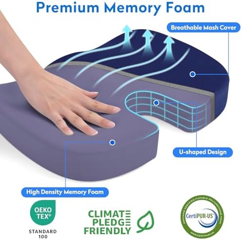 CushZone XL Memory Foam Seat Cushion - Image 2