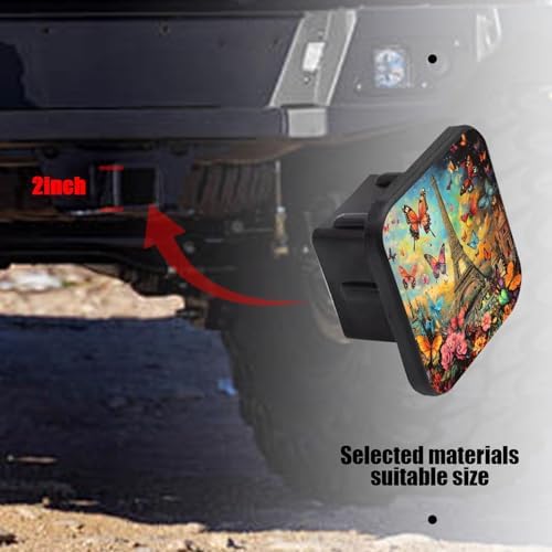 Hitch Cover Fits for 2-Inch Hitch, Eiffel Tower in Landscape - Image 6
