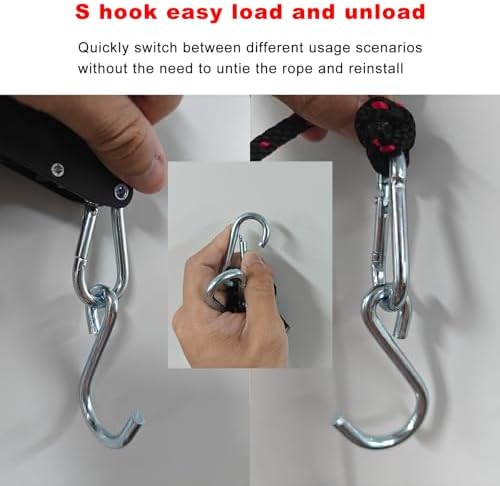 Rope Tie Downs, 1/4" 12FT Adjustable Ratchet Straps 4Pack - Image 6
