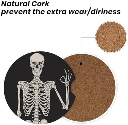 Skull Gothic Car Cup Holder Coasters 2 Pack 2.63" - Image 6