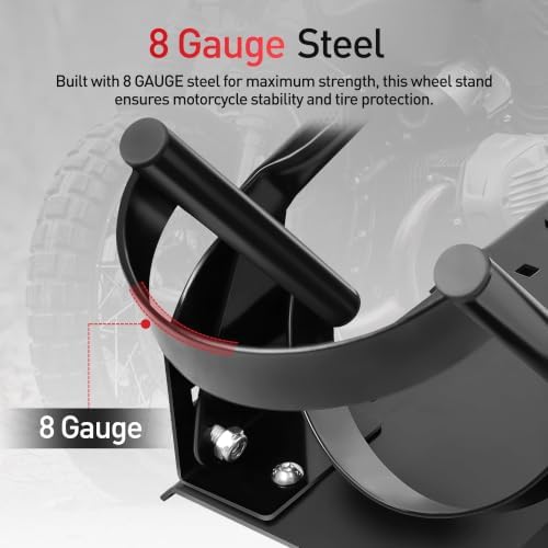 Motorcycle Wheel Chock for Trailer, Adjustable for 15"-21" Wheels - Image 6