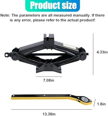 2PCS Car Scissor Jack Kit, - Image 2
