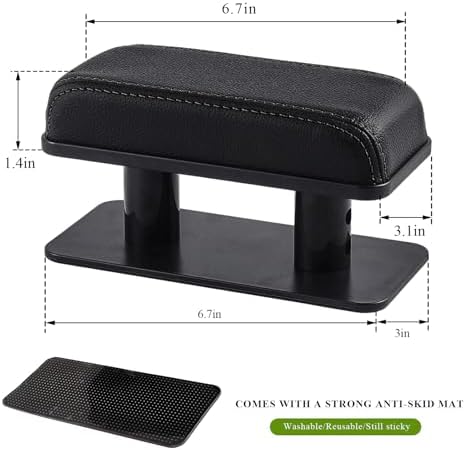 Car Armrest Pad, Adjustable Height Left Elbow Support Anti-Fatigue Car Door Arm - Image 2