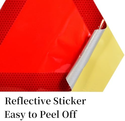Slow Moving Vehicle Triangle Reflective Sticker, 9.6" x 8.3", 2 Pack - Image 2