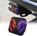 2 Inch Blue Red Dragon Trailer Hitch Cover Rubber Receiver Tube Plug Cap by Unknown