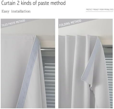 Portable Light Blocking Curtains Self-Stick Design, Removable Adhesive Window - Image 7