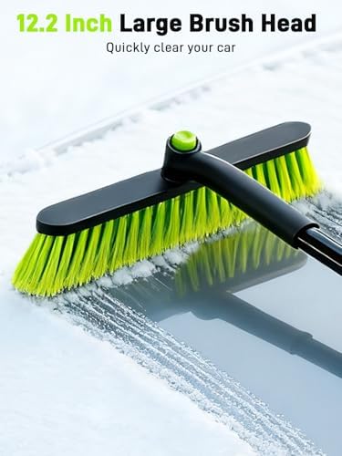 44" Snow Brush and Ice Scraper for Car Windshield, Extendable Snow Brush 360° - Image 3