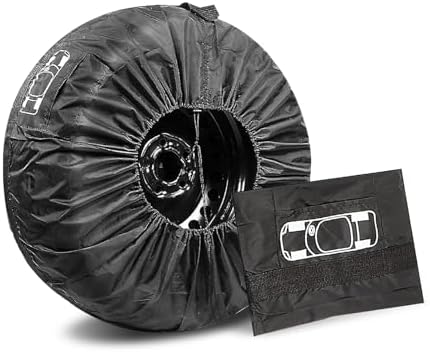 1 PC Car Tire Cover, 25.98" Anti-scratch Car Spare Tires Cover, 210D Oxford by Unknown