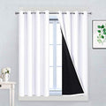 Yakamok Pure White 100% Blackout Curtains 45 Inches Long 52" Wide 2 Panel by Yakamok