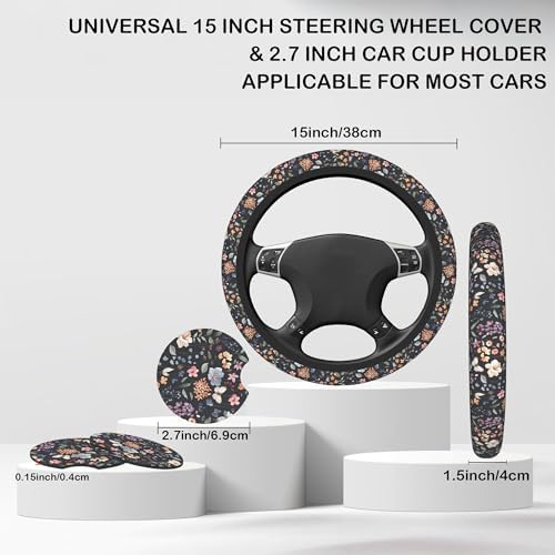 Colorful Wildflower Steering Wheel Cover - Image 2