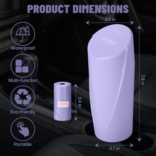 Car Trash Can Bin with Lid - Image 6