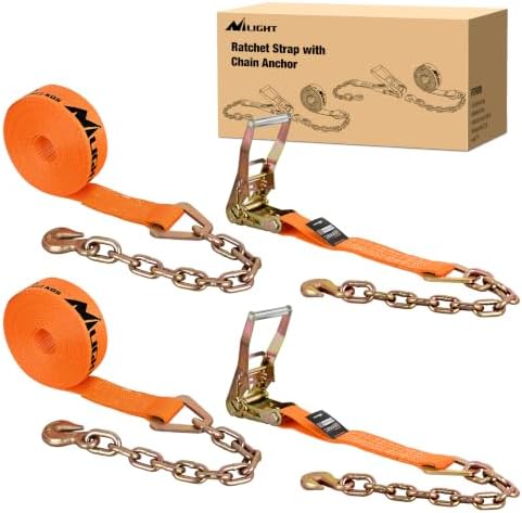 Nilight Chain Ratchet Straps 2" x 27' 10, 000 LBS Break Strength by Nilight