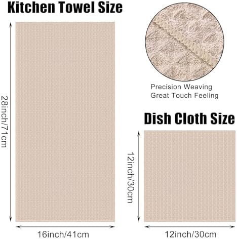 Homaxy Microfiber Kitchen Towels and Dishcloths Sets, 8 Pack - Image 4