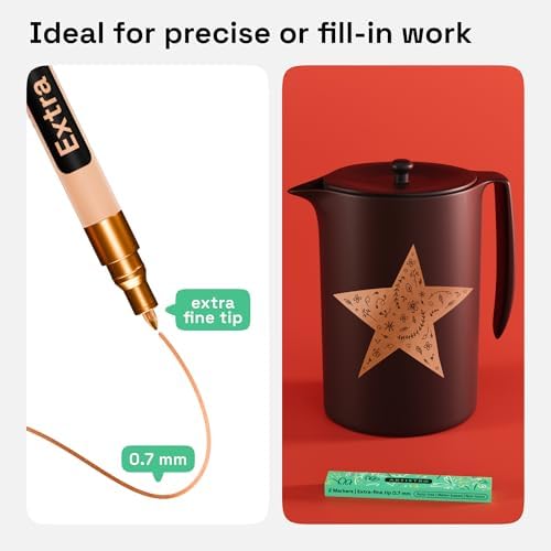 ARTISTRO Rose Gold Acrylic Paint Markers - Image 3