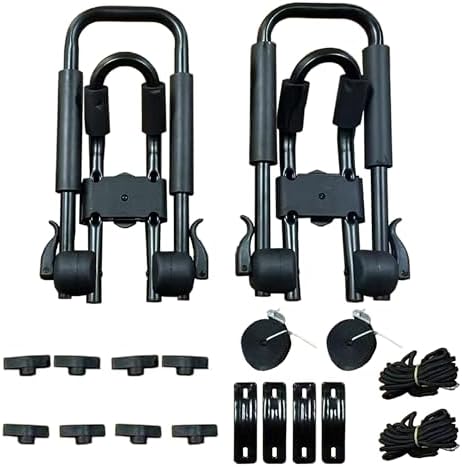 Kayak Roof Rack, Aluminum Kayak Carrier Folding J-Style Universal 4-in-1 by ZeHuoGe
