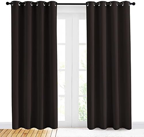 NICETOWN Energy Smart Blackout Curtains, 2 Panels, 42 x 84-in, Toffee Brown by NICETOWN