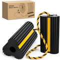 Nilight Wheel Chocks Rubber Yellow Reflective Strips 2 Pack by Nilight