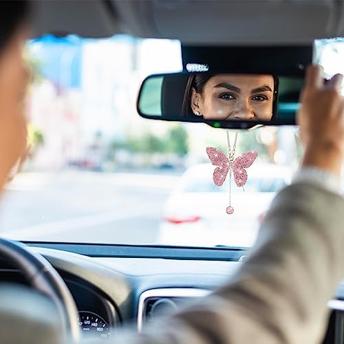 zipelo Rhinestone Butterfly Rearview Mirror Charm - Image 4