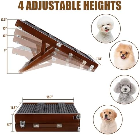 Okydoky Small Dog Ramp, Adjustable 4-Level Height, Foldable - Image 4