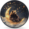Spare Tire Cover for RV Trailer, Moon Bear Waterproof Sun Leather Wheel Cover by cfpolar