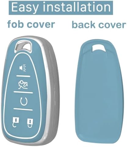 for Chevy Key Fob Cover with Keychain Soft TPU Key Shell Key Case Compatible - Image 4