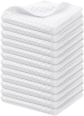 Homaxy Microfiber Waffle Weave Kitchen Dish Cloths, 12 Pack by Homaxy
