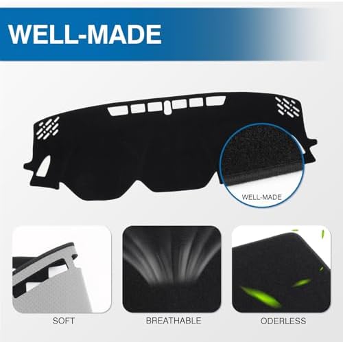 KUST Black Dash Cover for Subaru Crosstrek 2024 2025 2026 Non-Slip Dashboard - Image 4