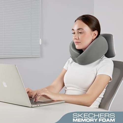Skechers Memory Foam Neck Pillow, Comfortable & Breathable Travel Pillow - Image 4