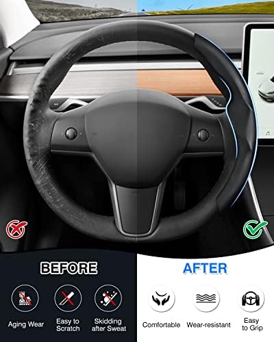 Canvcle Steering Wheel Cover for 2016-2026 Telsa Model 3/Y Highland/Juniper - Image 4