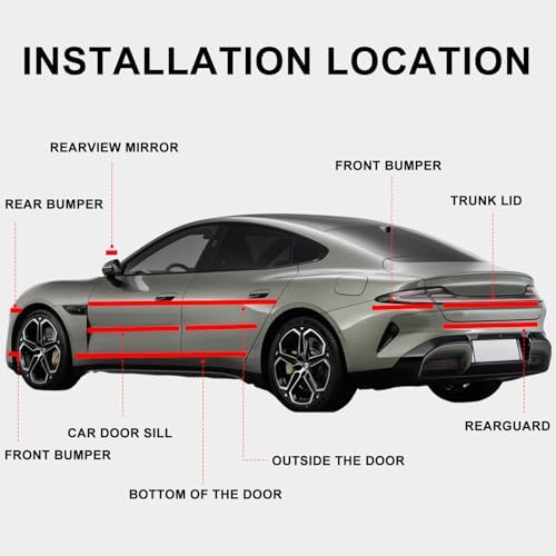 Storystore Car Door Edge Guard, 2.7 in x 33 Ft Black Door Edge Protector - Image 6