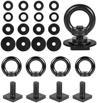 T Track Mount Tie Down Anchor for Roof Rack, M8 Heavy Duty Ring Shaped Eye Bolt by moroinriz
