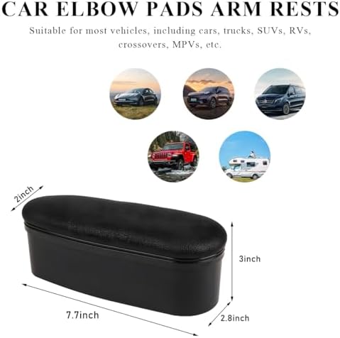 Yourkar Car Armrest Support Cover, Left Side Door Armrest Cushion Pad Extender - Image 2