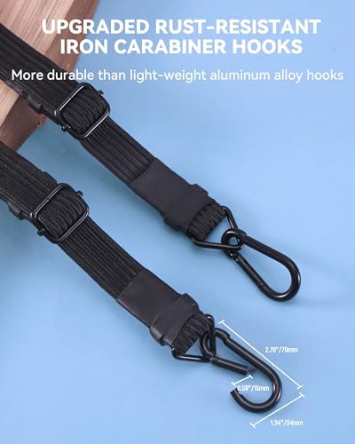 Heavy Duty 48" Flat Adjustable Carabiner Bungee Cords - Image 5