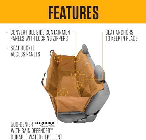 Carhartt Universal Fitted Nylon Duck Pet Hammock Black - Image 3