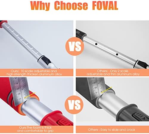 FOVAL 62.4" Extendable Ice Scraper Snow Brush - Image 4