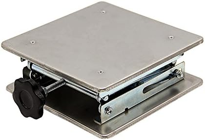 HFS Lab Jack Lift Table Scissor Stand Platform 8x8" Stainless Steel Max. Height - Image 2