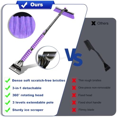 44 Inch Snow Brush with Ice Scraper - Image 4
