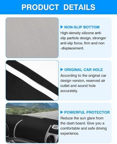 Autorder Dashboard Cover Mat for Ford E150 E250 E350 1997-2008/E450 2003-2008 - Image 6
