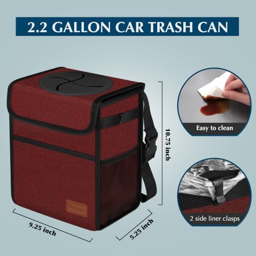 Femuar Leak Proof Car Trash Can - Image 2