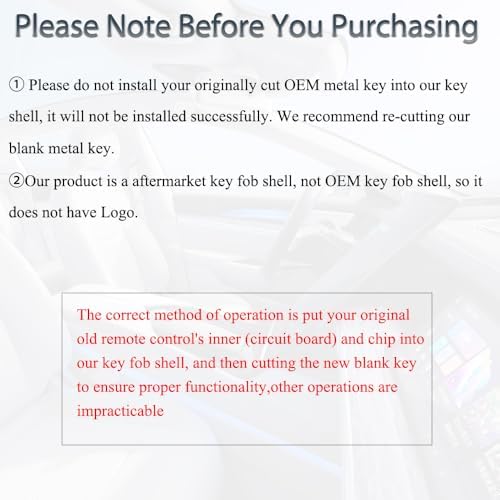 SUPALAND Key Fob Shell Case Replacement Fits - Image 4