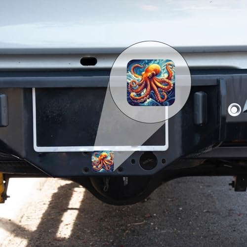 Hitch Cover Fits for 2-Inch Hitch, Octopus Amidst The Surging Ocean Waves - Image 5