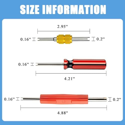 6Pcs Valve Core Wrench Tools, Single & Dual Head Wrench Tools - Image 2