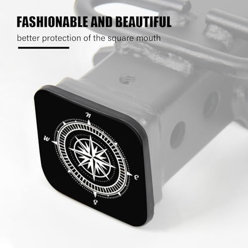 Trailer Hitch Cover, Compass Pattern Hitch Cover Rubber Towing Hitch Plug Covers - Image 4