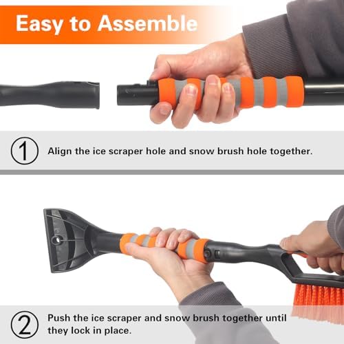 Snow Brush and Ice Scraper for Car Windshield, 26.4" Window Scraper Deicer for - Image 3