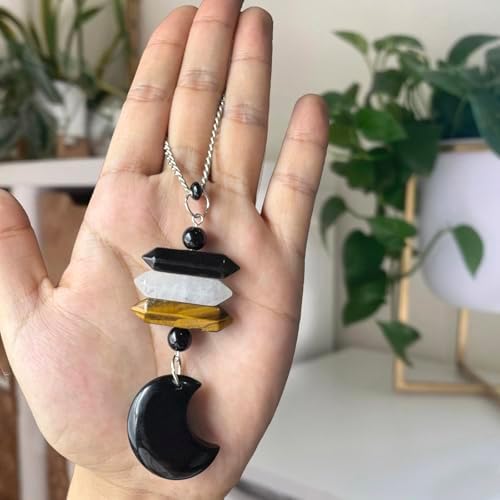 Crystal Hanging Car Charm, Moon Decor - Image 6