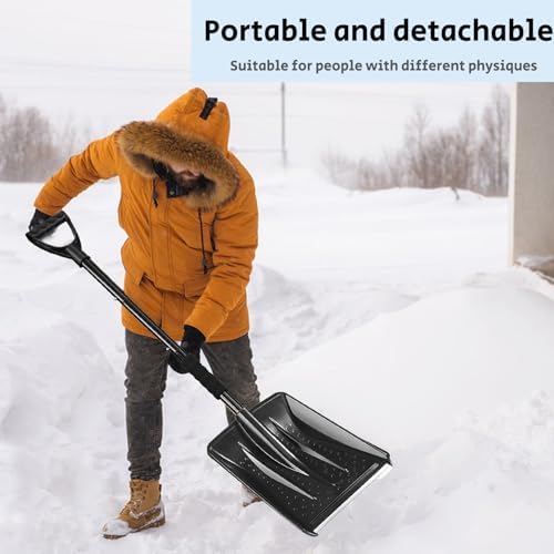 Snow Shovel for Car and Driveway, 42.5" Detachable Emergency Shovel, - Image 5