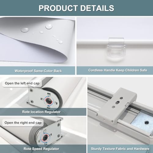 AOSKY Blackout Cordless Roller Shade - Image 7