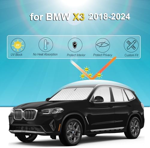 KMF 10pcs Thickened Sun Shade for BMW X3 2018-2024, Full Set Window Covers for - Image 6