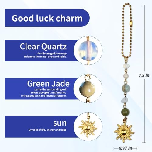 Car Rear View Mirror Accessories Sunny Car Hanging Ornament, Sun Rearview Decor - Image 4